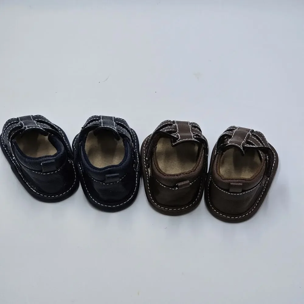 Set of 2 Children's Place Baby Sandals 0-3 months Brown Blue